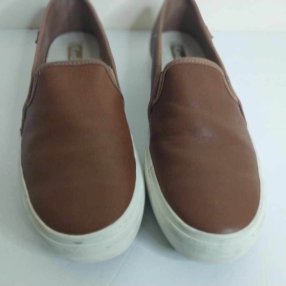Keds Softerra Size 9 Brown Leather Slip-On Loafers. - Picture 3 of 11